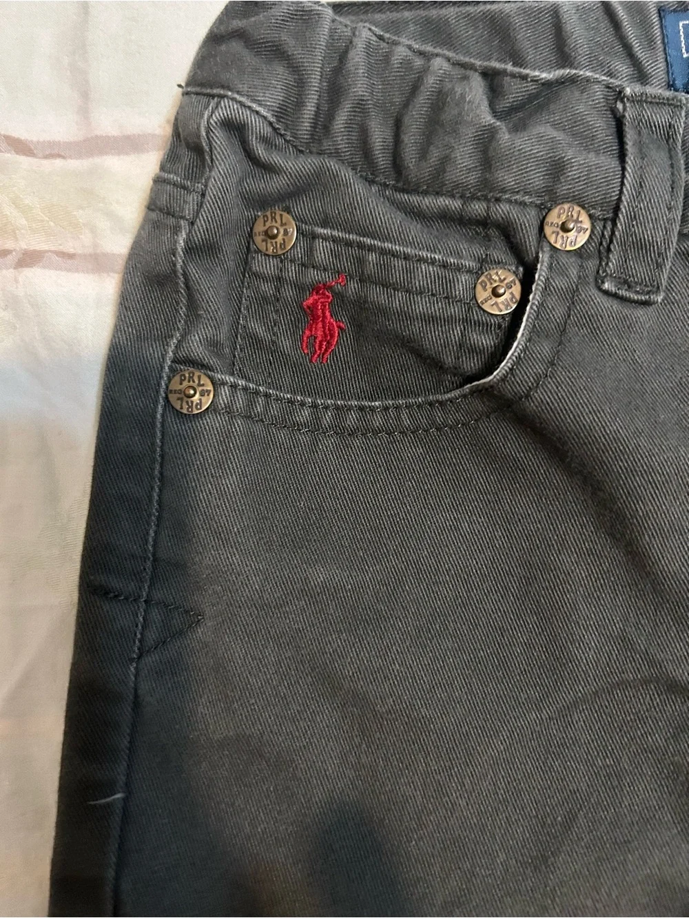 Polo Ralph Lauren Dark Green Boy’s Cotton Button-Front Jeans/Pants 6